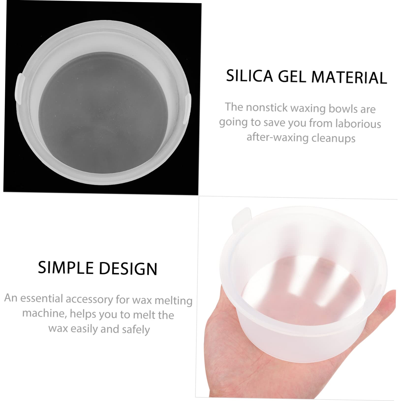 Minkissy 1pc Silicone Wax Melter Bowl - Mini Wax Warmer Pot for Hair Removal, Waxing Kit with Wax Burner Liners - Perfect for Home Spa, Salon, and DIY Beauty Treatments