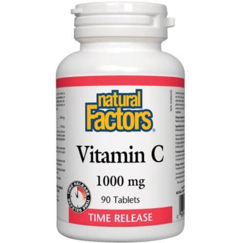 Natural Factors Vitamin C 1000mg Time Release - 90 Tablets for Immune Support & Antioxidant Protection - Ideal for Daily Wellness & Cold Prevention
