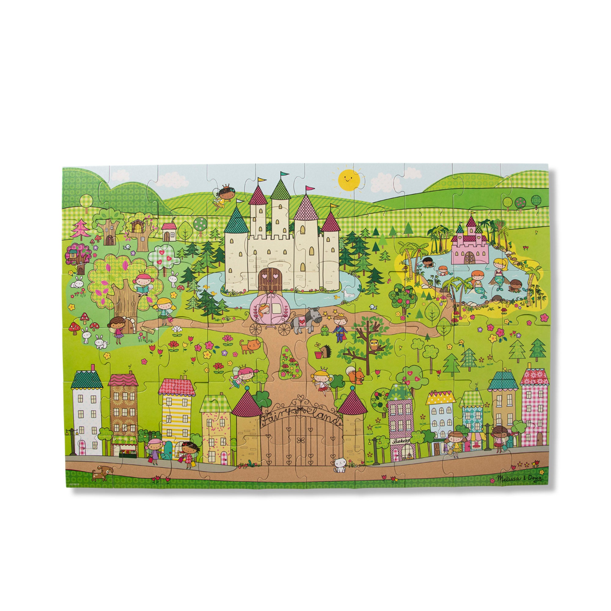 Natural Wooden Princess Fairyland Floor Puzzle for Kids - Educational Toddler Toy for Learning & Fun - Perfect for Playrooms, Preschools & Birthday Gifts
