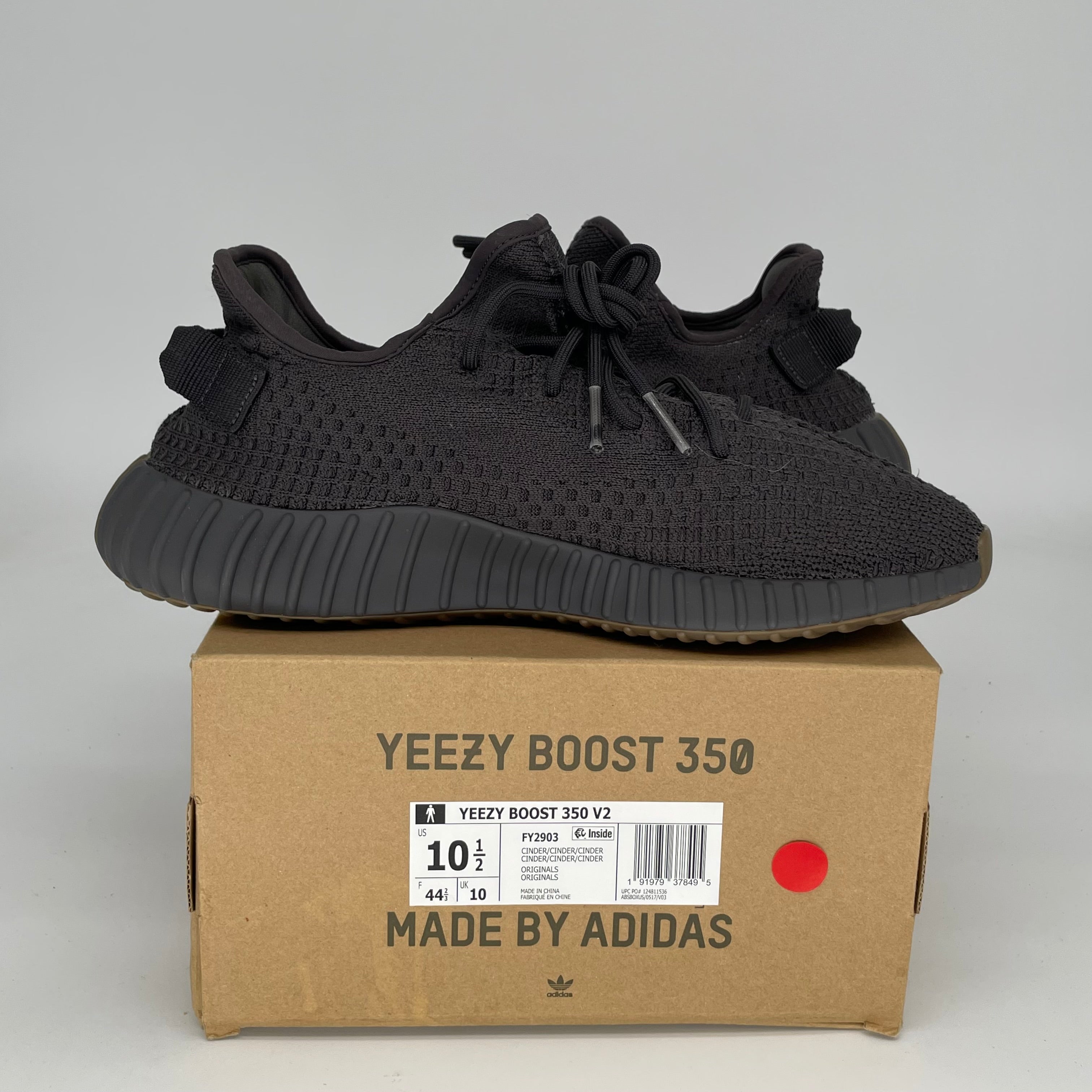 Adidas Yeezy 350 V2 Cinder Sneakers - Men's Size 10.5 (FY2903) | Boost Comfort for Running, Gym & Casual Wear