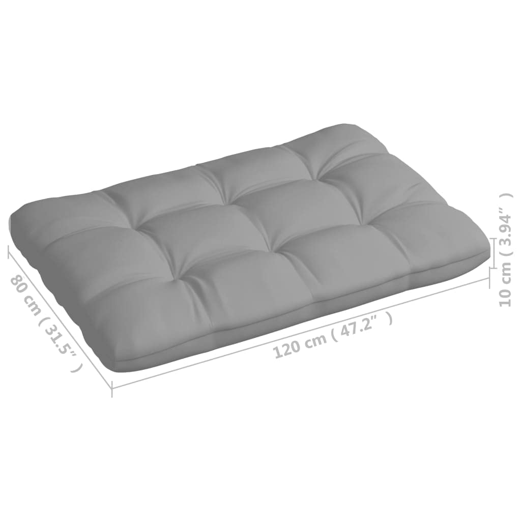 FAMIROSA 7-Piece Outdoor Pallet Sofa Cushion Set - Waterproof Seat, Back & Side Cushions for Garden, Patio, Balcony Furniture - Comfortable Gray Sofa Pads for Indoor & Outdoor Use - Perfect for Lounging, Relaxing and Entertaining Guests