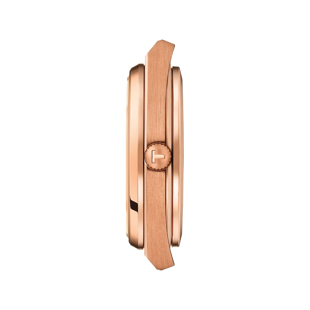 Tissot PRX Powermatic 80 Automatic Watch - 40mm Rose Gold Case, Blue Dial, Stainless Steel Bracelet | Luxury Swiss Timepiece for Men, Business & Casual Wear