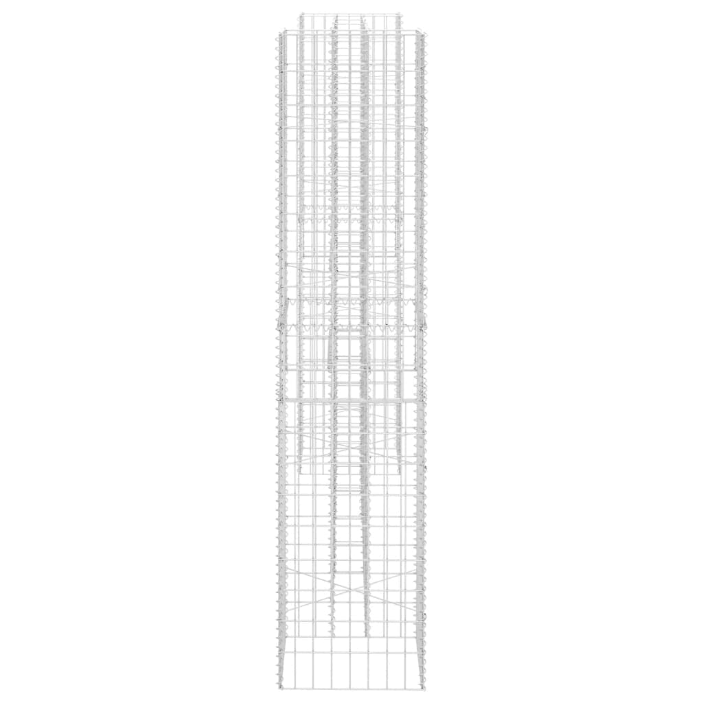 H-Shaped Gabion Planter Steel Wire - Outdoor Garden Stone Basket Planter, Raised Vegetable Bed & Retaining Wall Cage (223.6