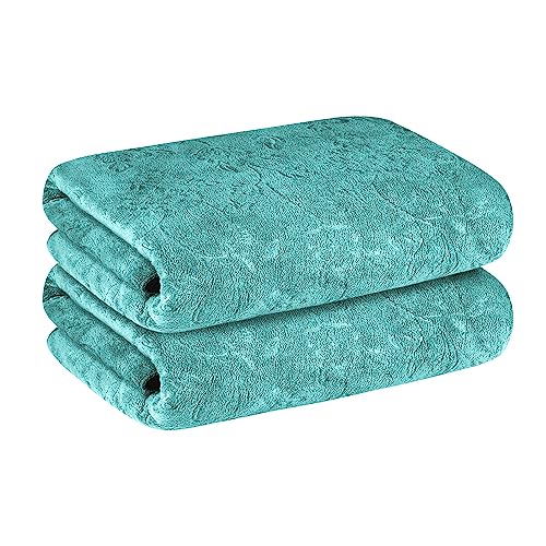 Microfiber Green-floral Embossed