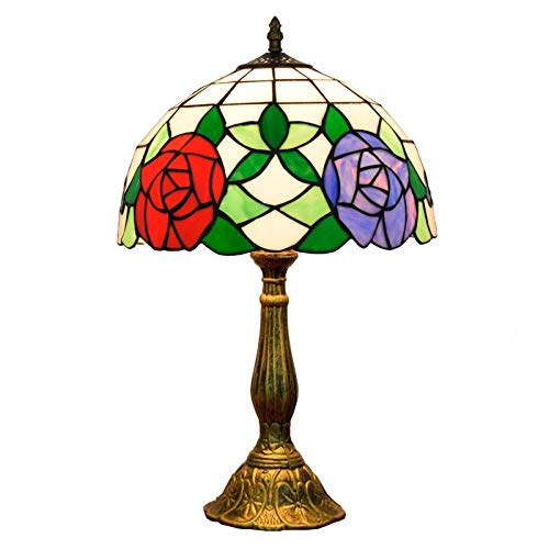 Vintage Tiffany Stained Glass Table Lamp - 12
