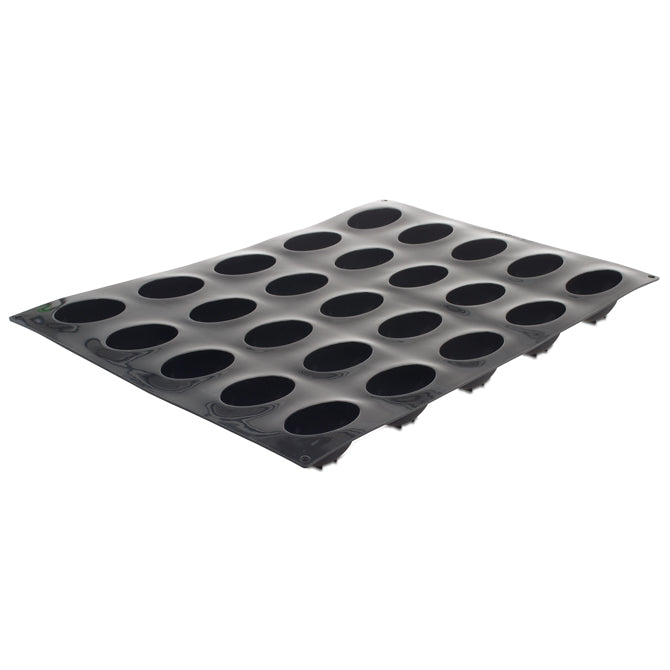 Pavoflex Silicone Oval Mold - 25 Cavities for Baking, Chocolate, Soap & Candle Making - Non-Stick Flexible Baking Molds for Home & Professional Use