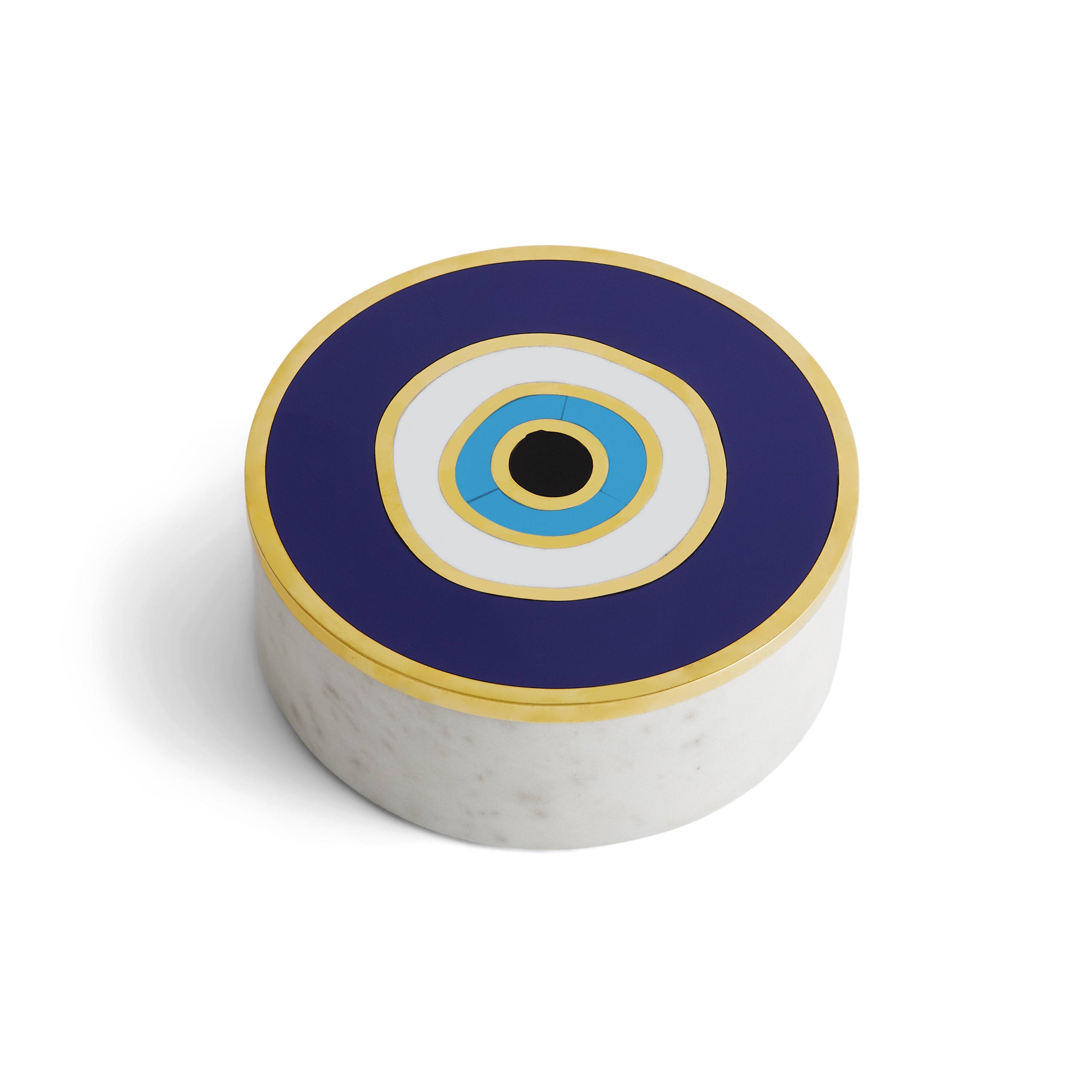 Evil Eye Jewelry Box - Handmade Wooden Storage Box for Necklaces, Rings & Bracelets - Perfect for Home Decor, Gift Giving & Spiritual Protection
