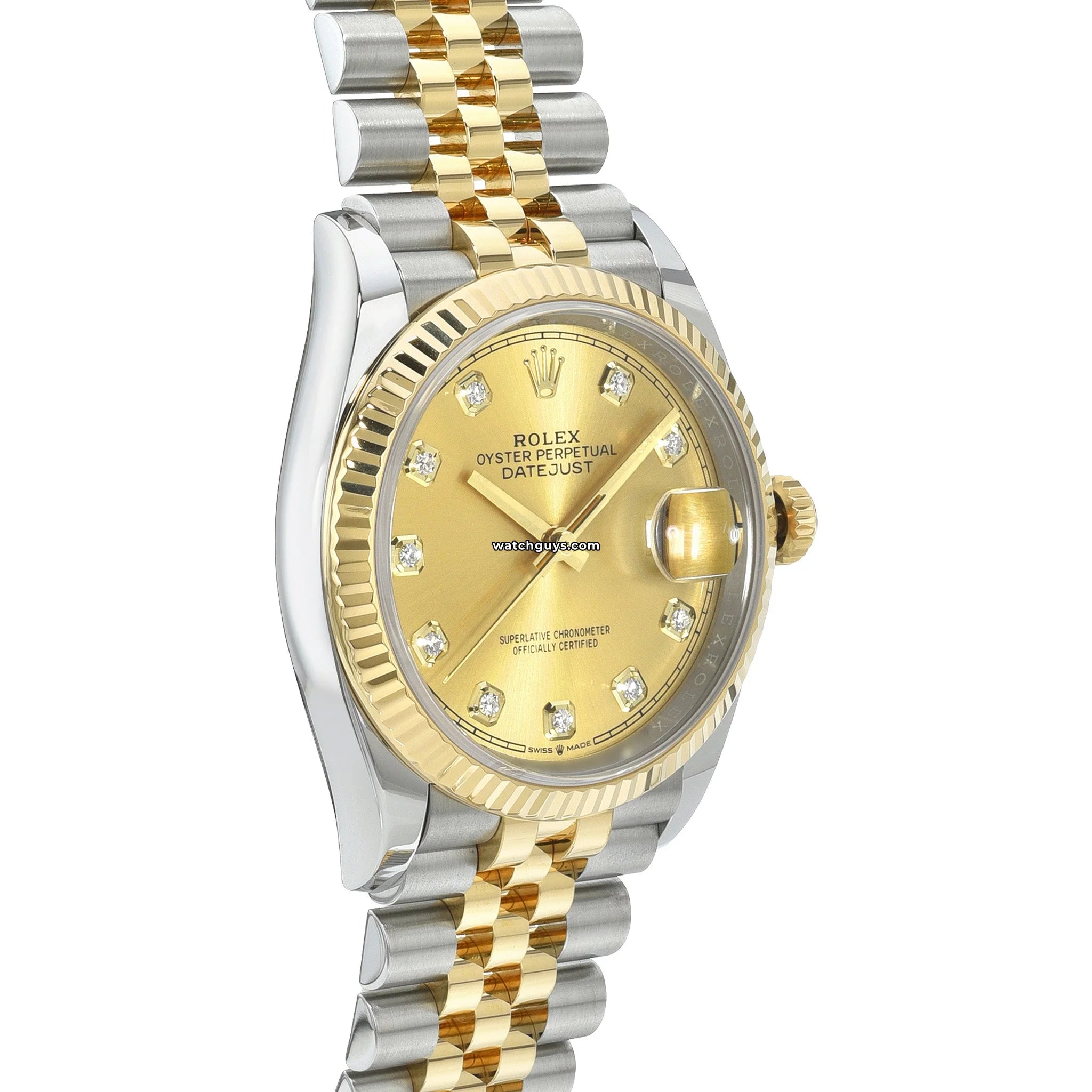 Rolex Datejust 126233 Champagne Dial Diamond Bezel Jubilee Bracelet Watch - Luxury Timepiece for Business & Special Occasions