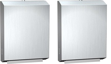 ASI 0210 Heavy-Duty Paper Towel Dispenser (2-Pack) - Wall-Mounted for Kitchen, Bathroom & Office Use