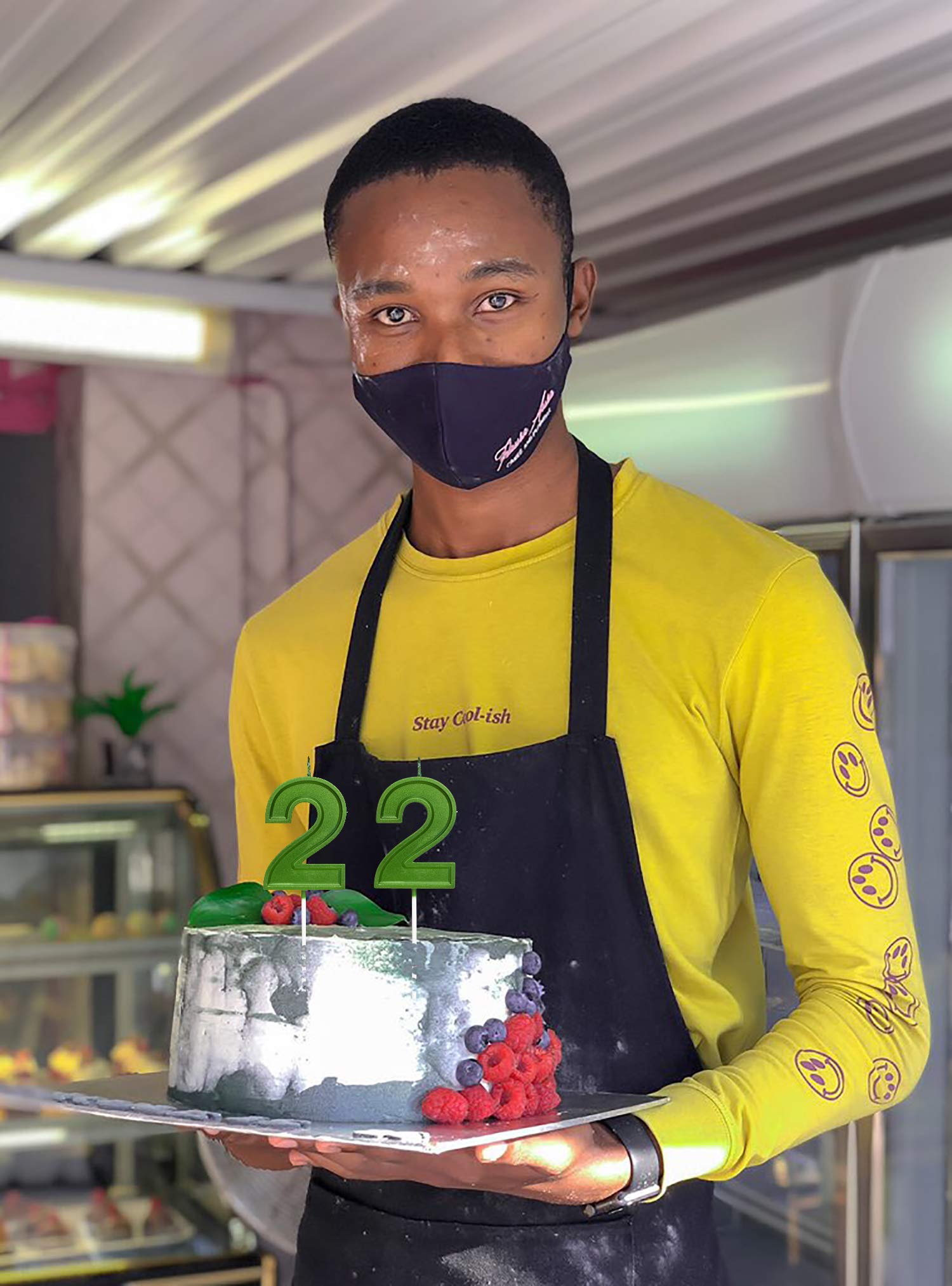 2.76 Inch Large Number Candles - Green Number 3 Birthday Cake Candles for Anniversary, Reunion & Party Decorations | Perfect for Birthday Cakes, Cupcakes & Celebration Desserts
