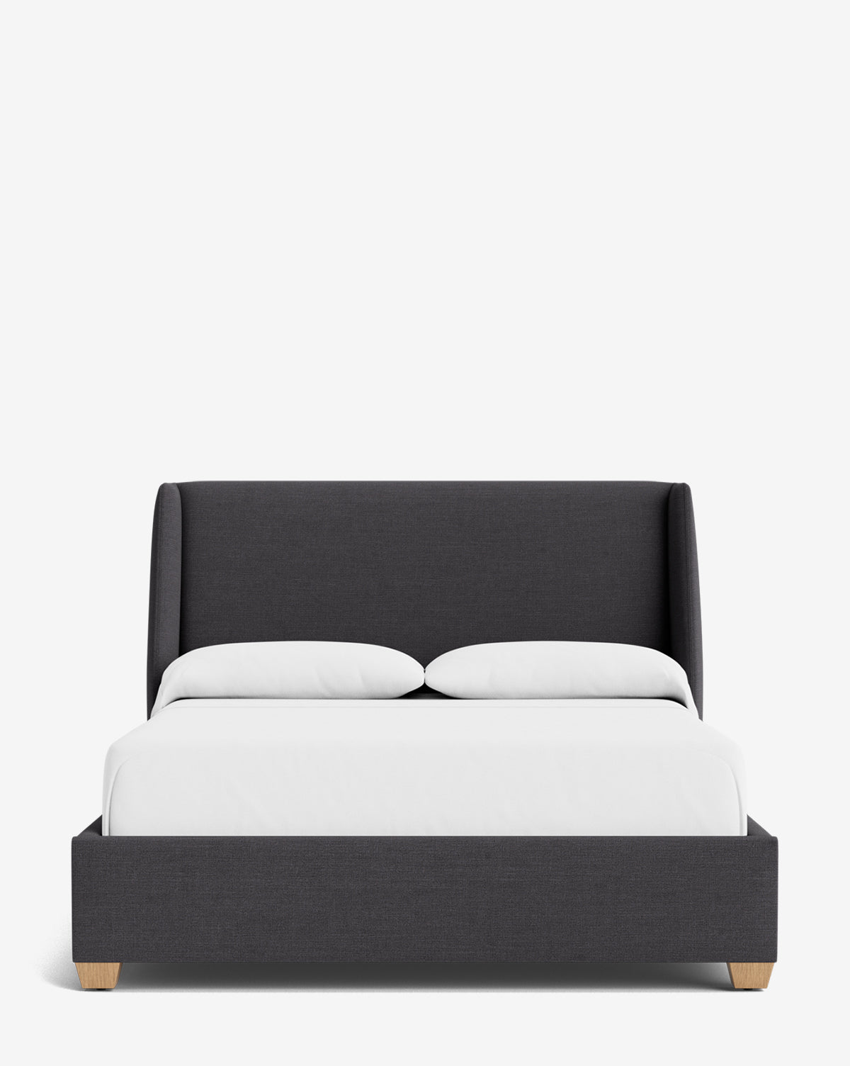 Walt Bed Low Headboard - Modern Minimalist Bed Frame for Small Spaces - Perfect for Apartments, Dorms & Guest Rooms