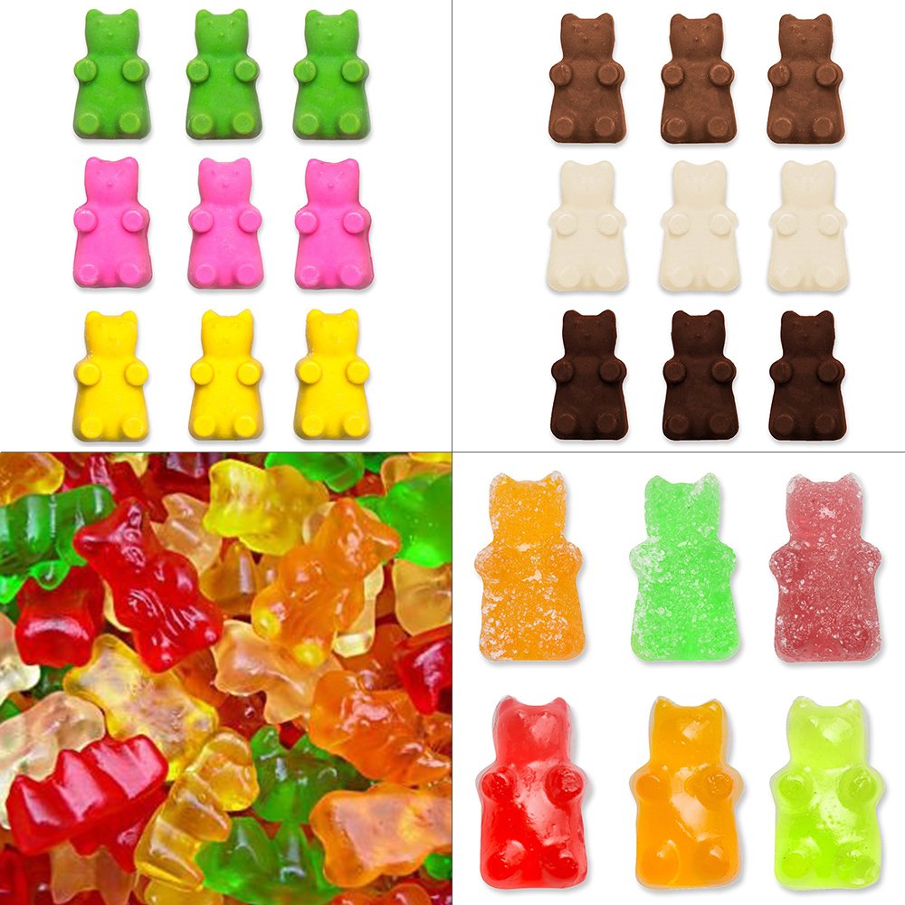 Premium 3-Pack Silicone Candy Molds - Bear Shaped Gumdrop, Jelly, Chocolate & Soap Molds for Baking, DIY Crafts & Ice Cubes | SENHAI Food-Grade Non-Stick Flexible Mold Set for Home Kitchen & Party Treats