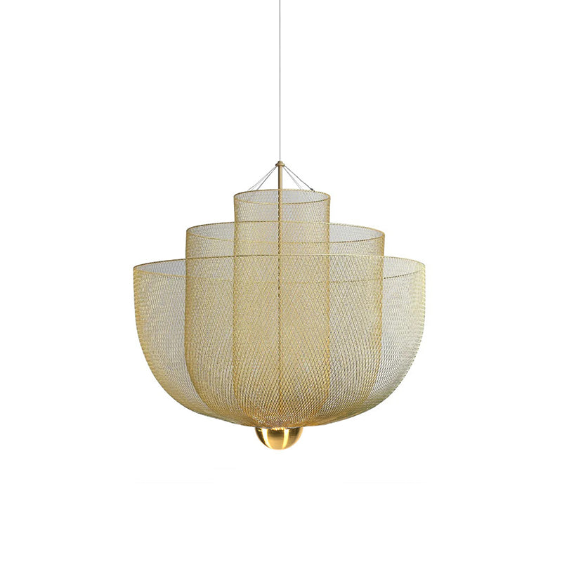 Elegant Meshmatics Crystal Chandelier - Modern Ceiling Light Fixture for Dining Room, Living Room & Bedroom | Energy Efficient LED Lighting for Home Decor