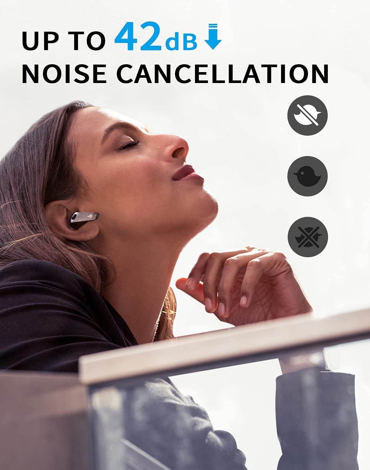 Edifier NeoBuds Pro Hi-Res Wireless Earbuds with Hybrid Active Noise Cancellation & LDAC Technology - Black Bluetooth Headphones for Workout, Commuting, and Travel