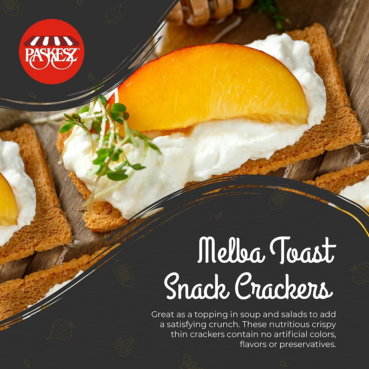 Kosher Certified Melba Toast Flatbread Crackers - Delicious Snack Variety Combo Pack (5 Pack) | Perfect for Parties, School Lunches & Healthy Snacking