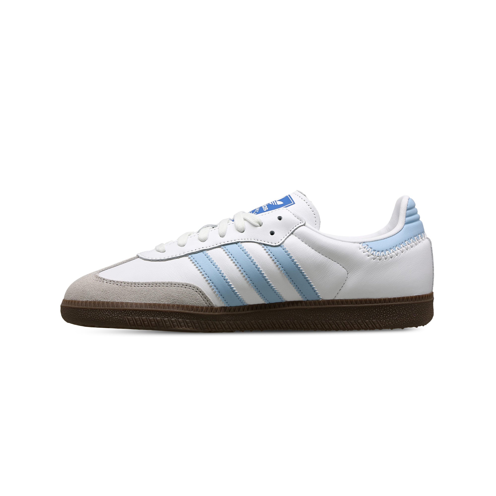 Adidas Samba OG Sneakers - White & Sky Blue (2024) | Classic Casual Shoes for Men & Women | Perfect for Streetwear, Everyday Wear & Light Sports