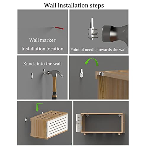 Wall-Mounted Router Storage Box with Cable Management - Floating Shelf for WiFi Modem, Power Strip Protector & Organizer (42.5 x 23 x 22cm) - Perfect for Home Office, Living Room & Bedroom Network Setup