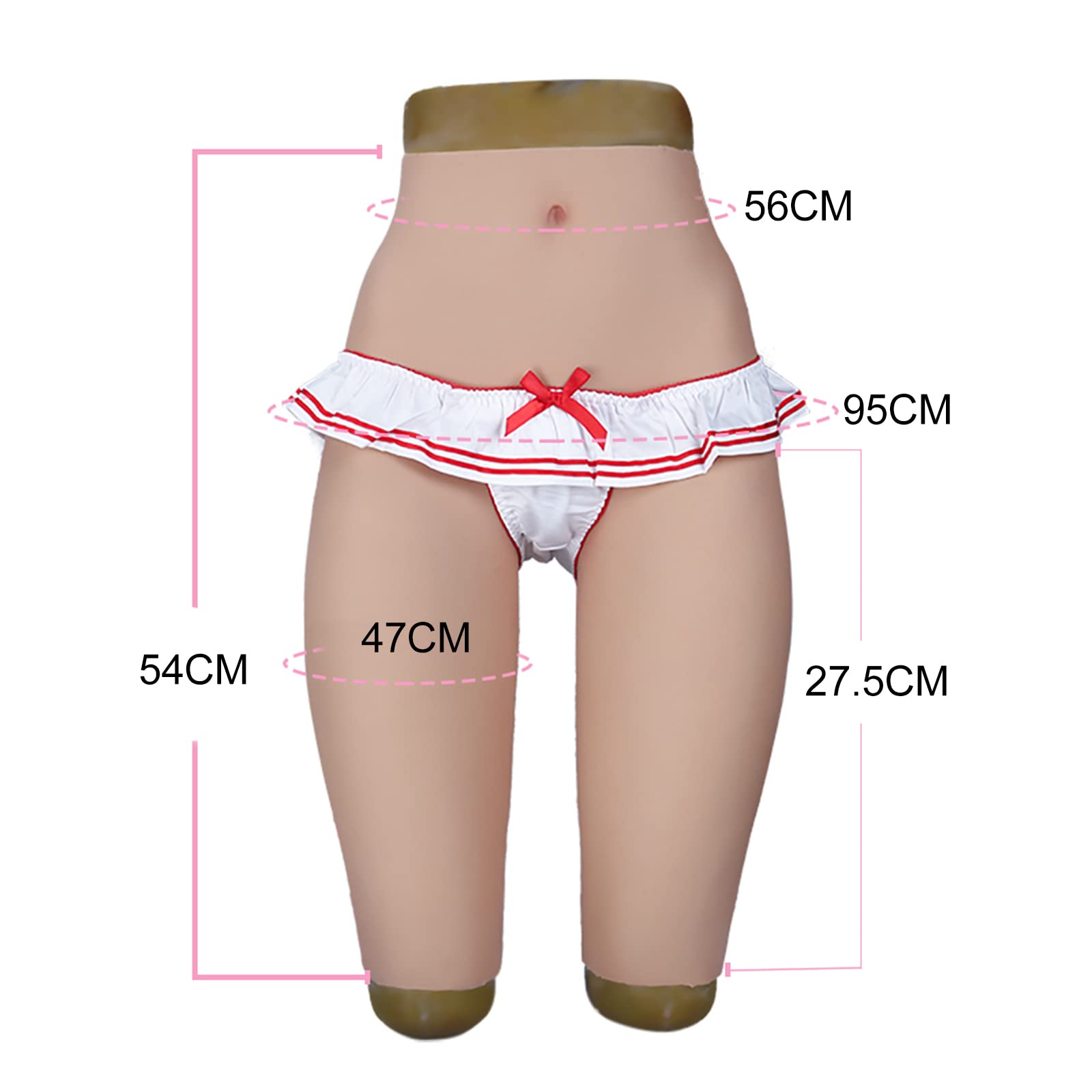 Realistic Silicone Vagina Panty - Crossdresser & Transgender Gaff Boxer Briefs with Butt Lifter Padded Enhancer (Brown) - Discreet Underwear for Smooth Feminine Look & Comfortable Daily Wear