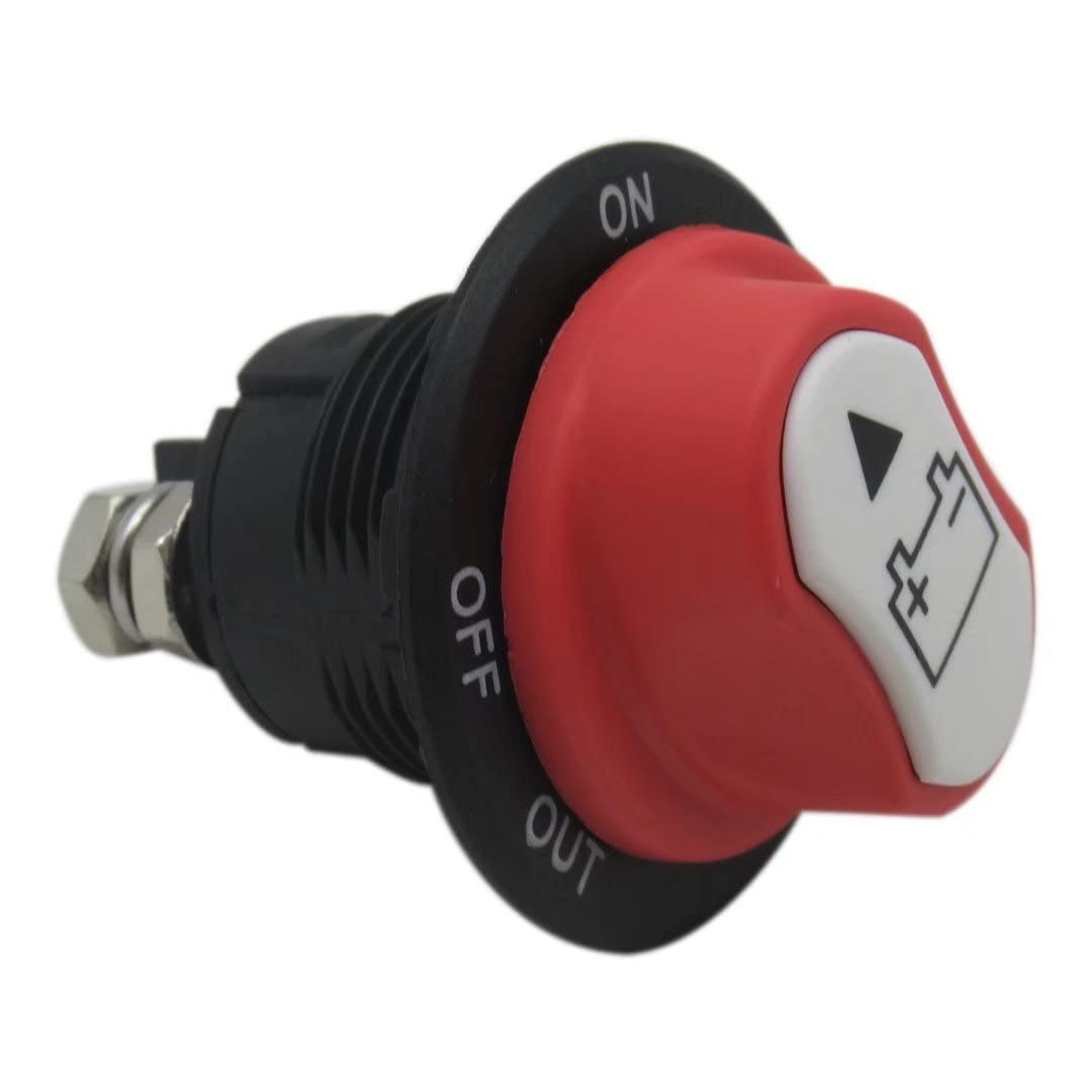 100A Battery Isolator Switch - Heavy Duty Power Cut Off Kill Switch for Car, Boat, RV & Truck - Durable High Current Disconnect - Perfect for Marine, Automotive & Off-Grid Power Systems