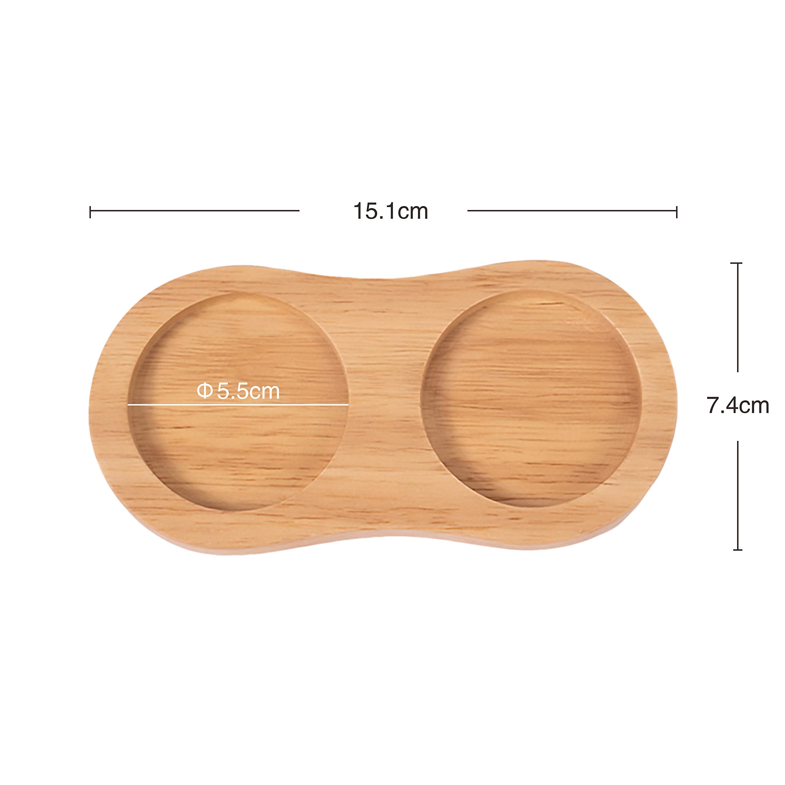 Premium Rubber Wood Salt and Pepper Mill Tray - 5.5cm/2.17