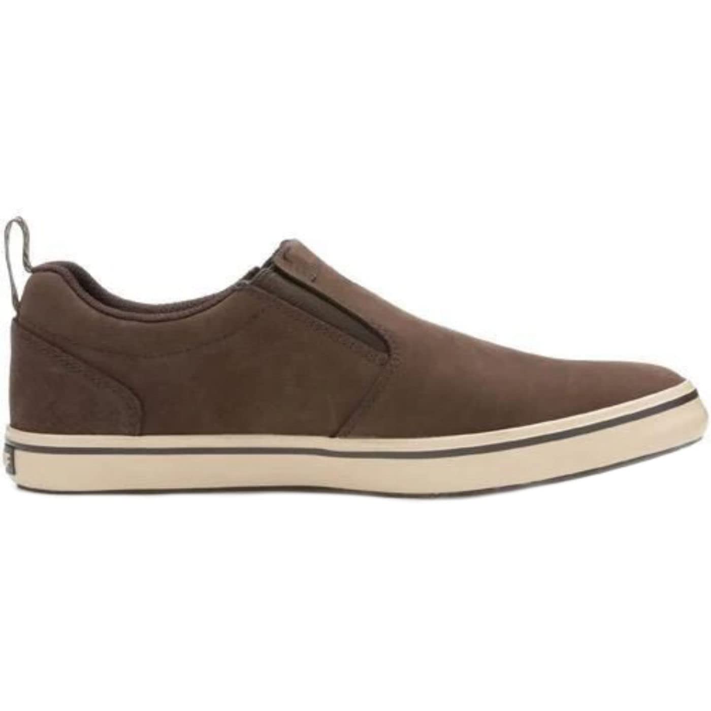 XTRATUF Sharkbyte Men’s Nubuck Leather Deck Shoes - Non-Slip Boat Shoes for Fishing & Sailing - Chocolate Brown (22501) Size 12 - Durable Water-Resistant Deck Footwear for Men
