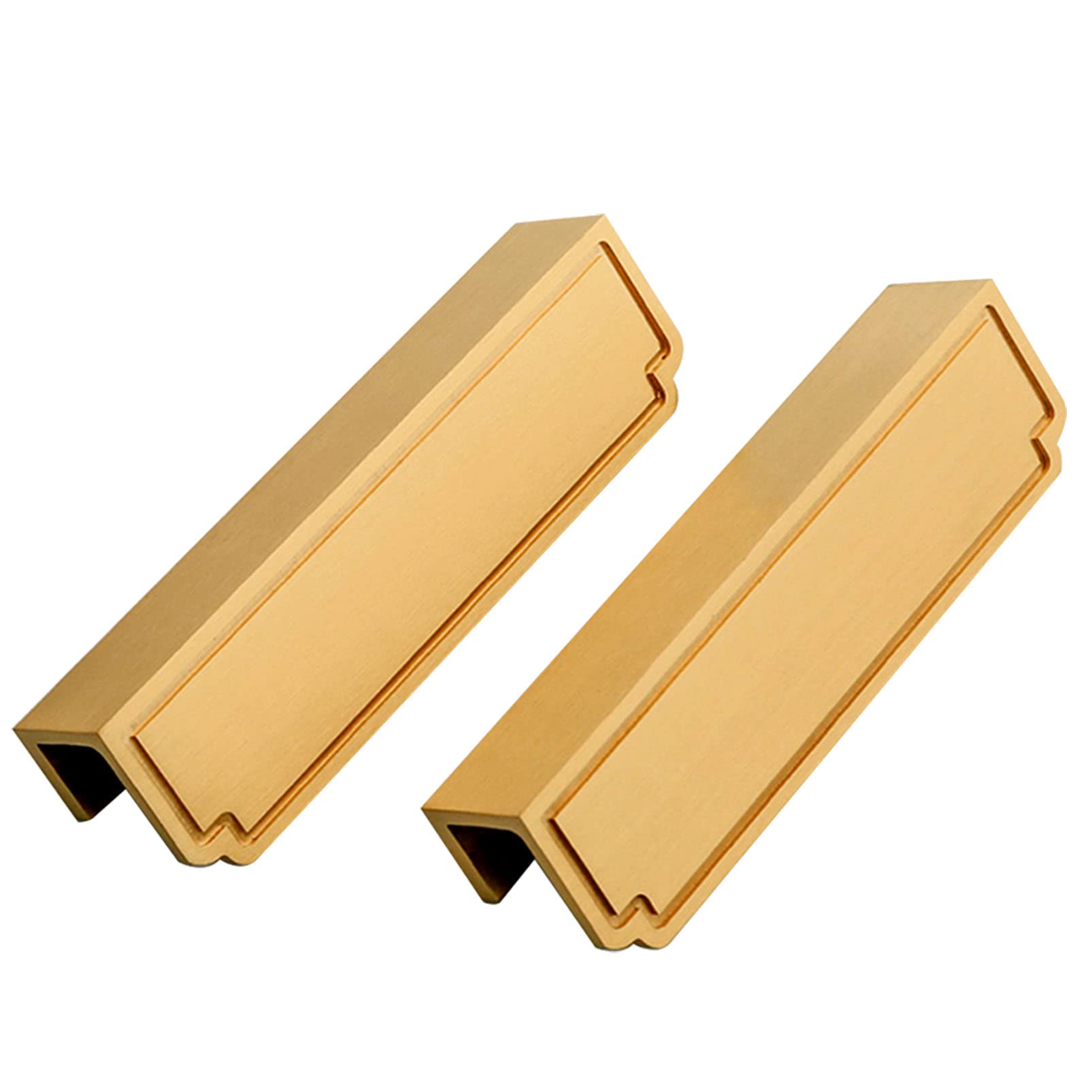 Vintage Gold Brushed Solid Brass Cabinet Handles - T Bar Pulls for Kitchen Drawers & Cupboards | Durable Retro Furniture Handles for Cabinets, Wardrobes & Dressers | Perfect for Home Renovation & DIY Projects