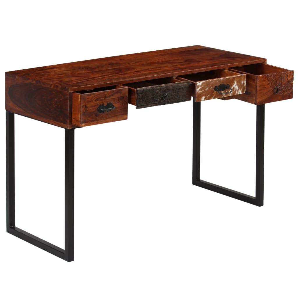 Premium Sheesham Wood & Genuine Leather Desk - 46