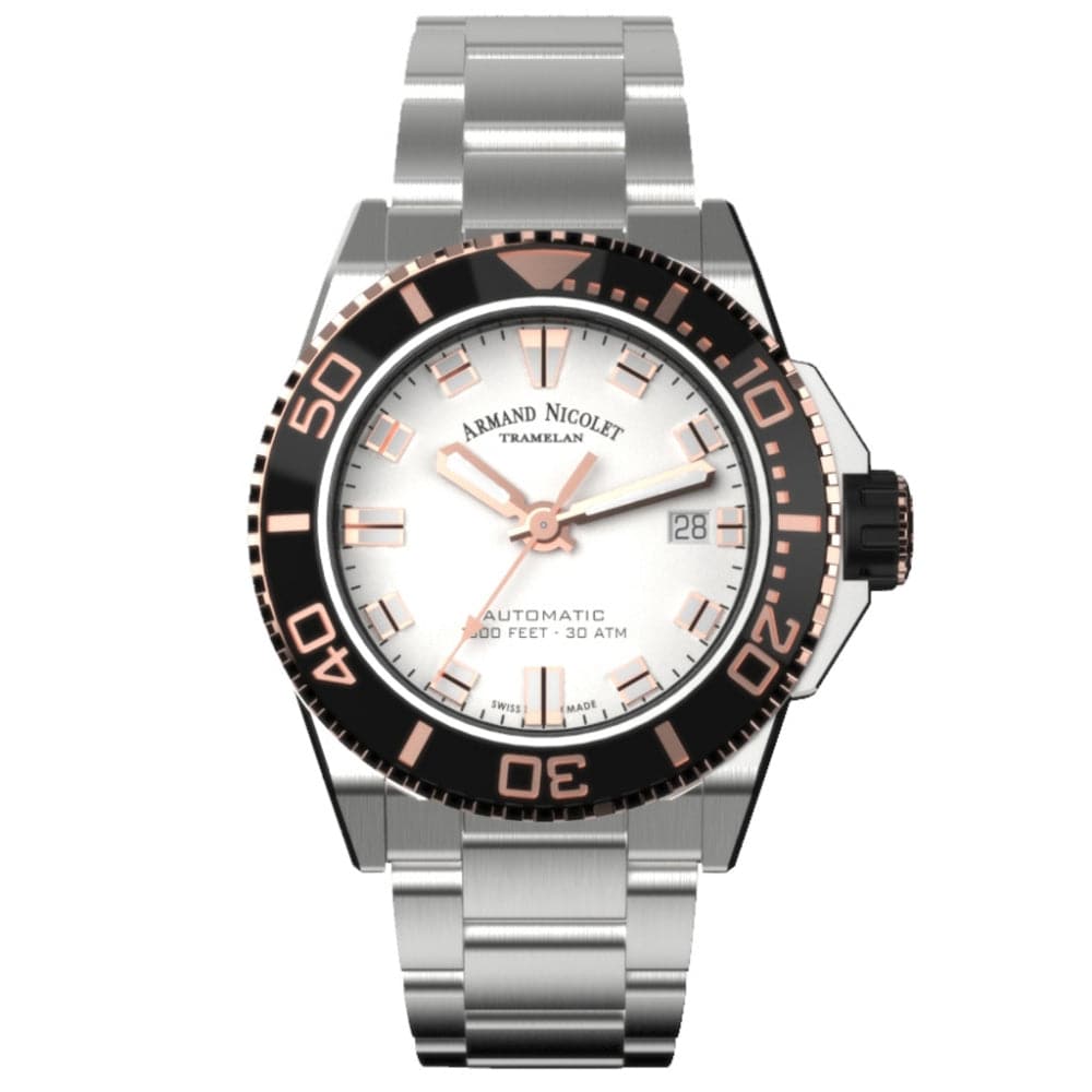 ARMAND NICOLET A481ASN AS MA2481AA Men's Luxury Automatic Watch - Swiss Made Dress Timepiece for Business, Formal Events & Gifts