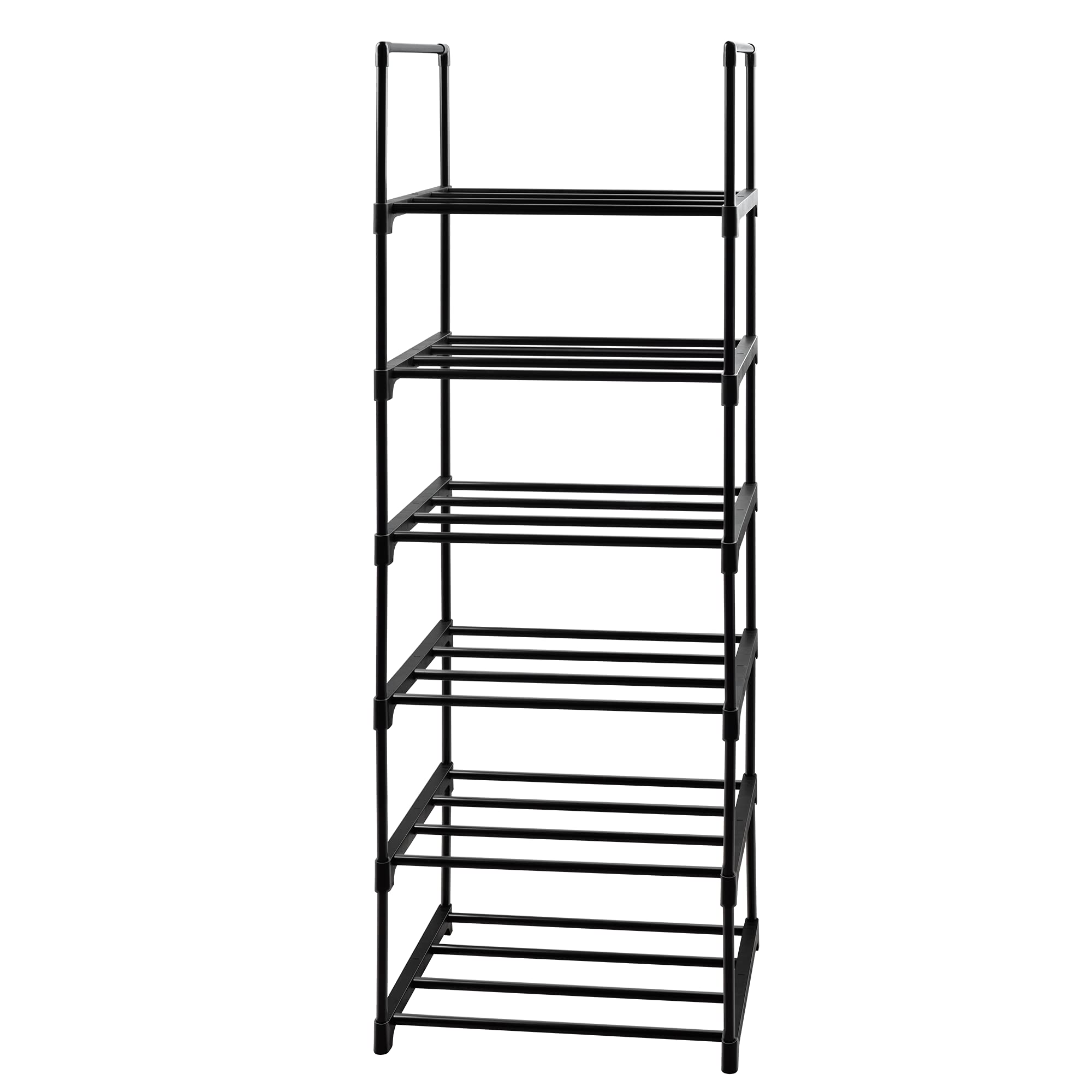 6-Tier Tall Metal Shoe Rack for Closet & Entryway - Sturdy Vertical Shoe Storage Organizer with Large Capacity (Holds 12-16 Pairs) - Perfect for Small Spaces, Apartment Living & Home Organization