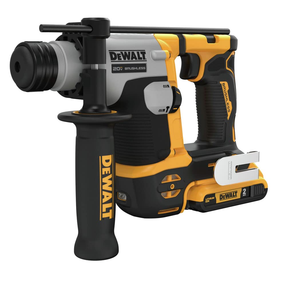 DEWALT ATOMIC 20V MAX* Cordless Rotary Hammer Kit (DCH172D2) - Powerful Hammer Drill for Concrete, Masonry & Metal - Perfect for Construction, Renovation & DIY Projects