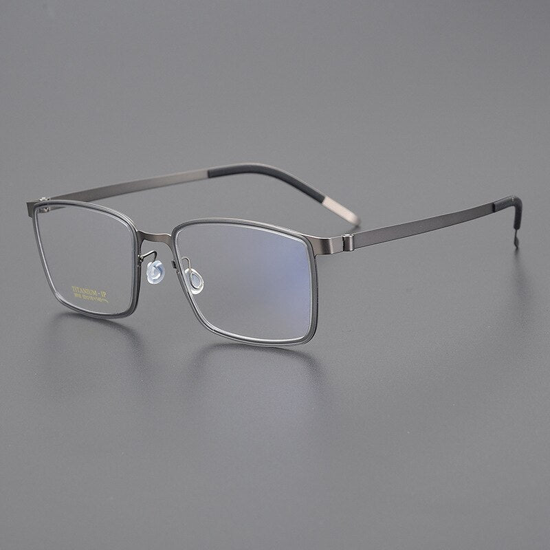 Bclear Unisex Full Rim Square Titanium Eyeglasses Frame My9916 - Lightweight Durable Glasses for Men & Women - Perfect for Reading, Working & Daily Wear