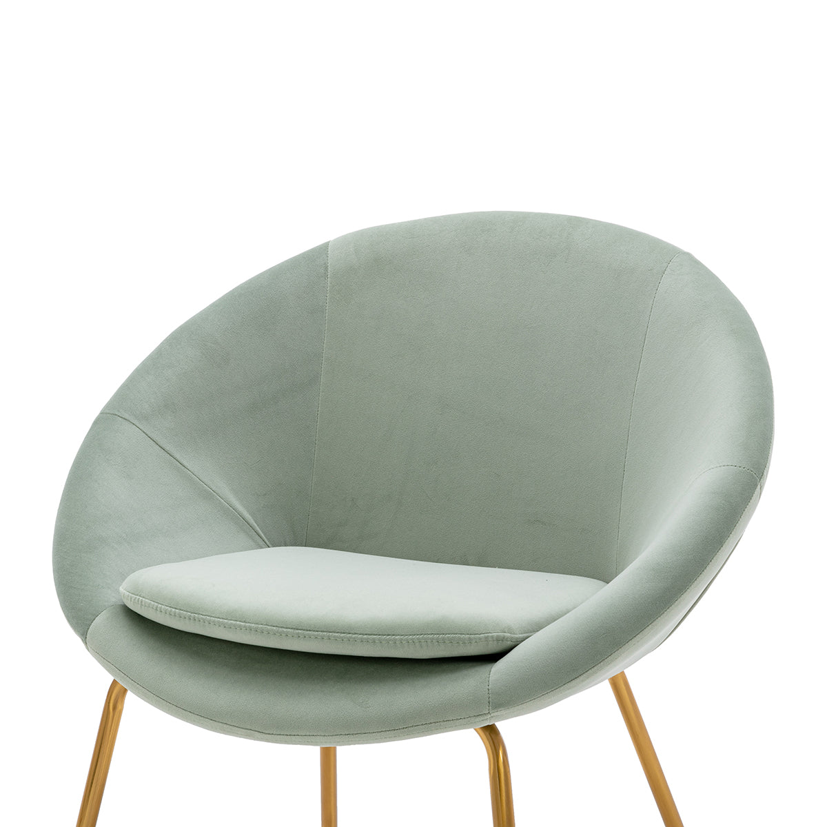 Luxury Halo Velvet Lounge Chair - Modern Velvet Upholstered Accent Chair for Living Room, Bedroom & Office - Soft & Comfortable Reading Chair with Sturdy Metal Legs - Perfect for Relaxing, Reading & Decor