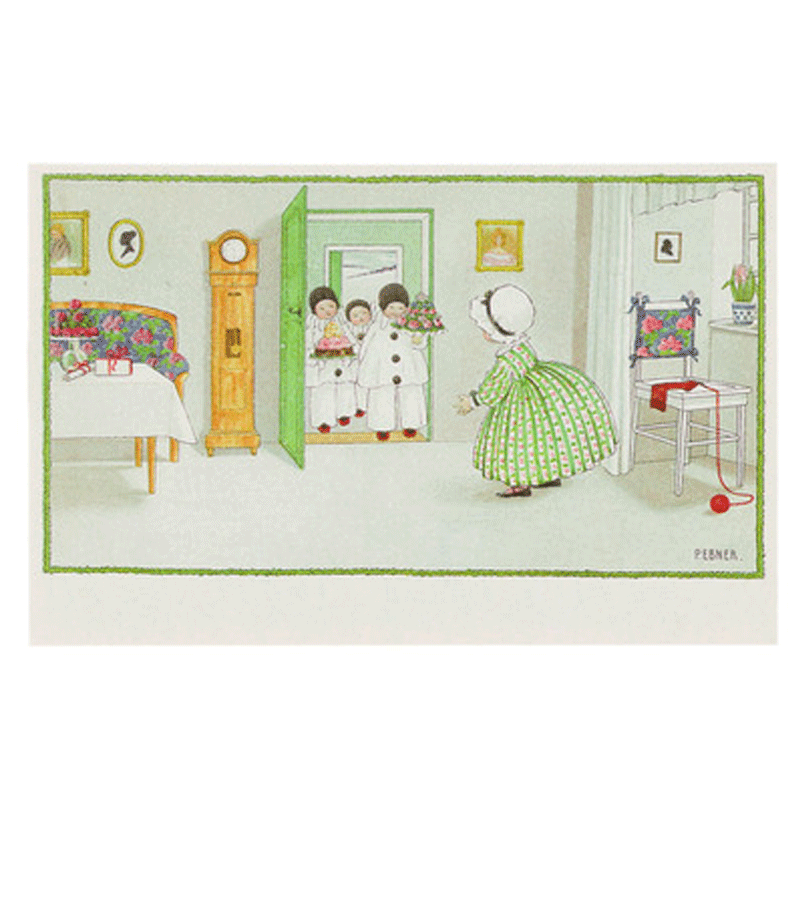 Vintage White Clowns Delivering Gifts Retro Postcard - Perfect for Christmas Greetings, Holiday Decor & Collectible Memorabilia