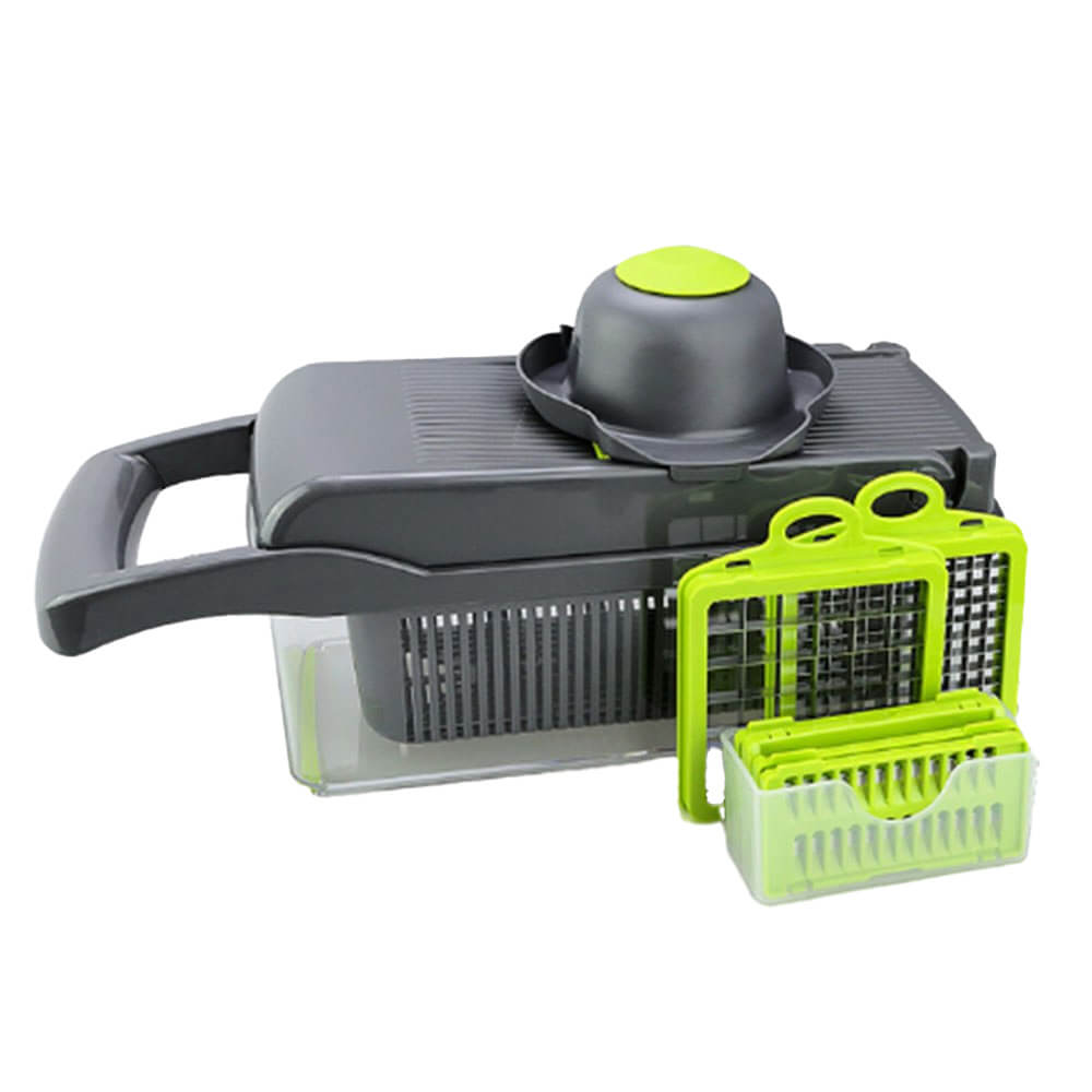Premium Fox Vegetable Chopper and Slicer - 5-in-1 Multifunctional Kitchen Gadget for Fast Dicing, Slicing & Grating - Perfect for Salads, Meal Prep & Healthy Cooking (BPA-Free)