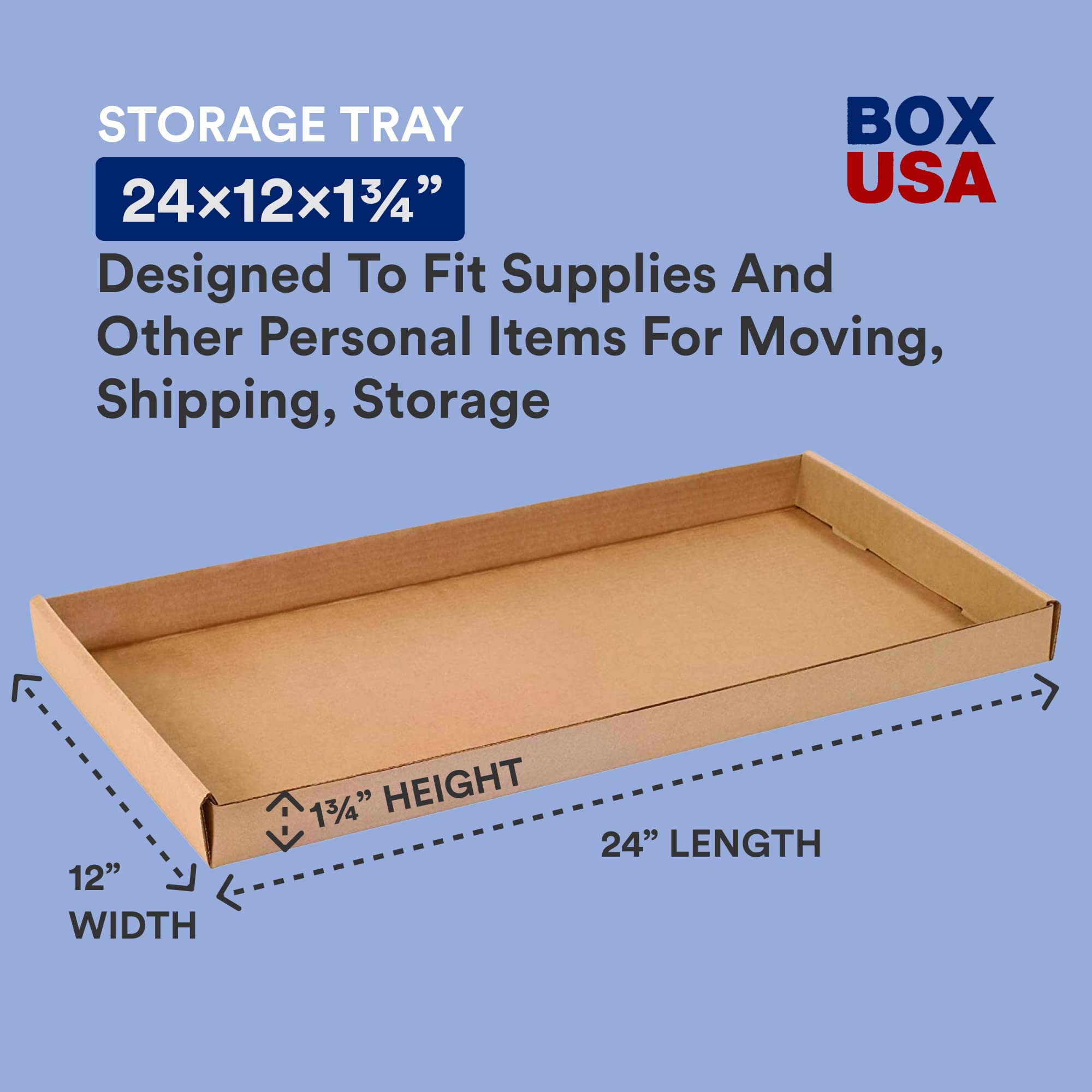 BOX USA B24122CT Corrugated Shipping Trays, 24