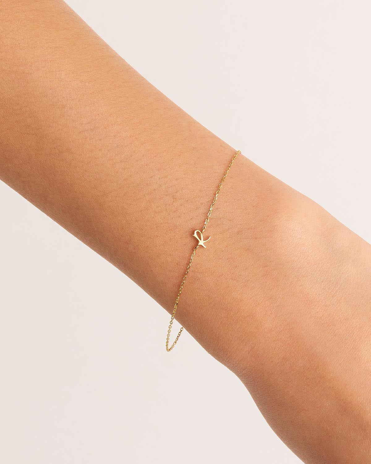 14K Solid Gold Love Letter Bracelet - Dainty & Elegant Jewelry for Women, Perfect Gift for Anniversary, Valentine's Day & Special Occasions