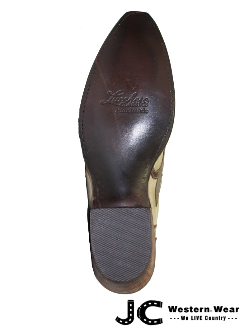 Lucchese L4739.54 Women's Classic Goat Skin Boots in Destroyed Sage - Western Cowgirl Boots for Country Dancing & Rodeo Events