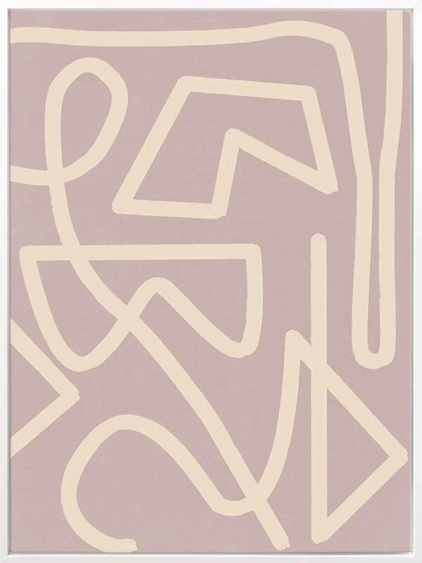 Allegro Blush Canvas Art Print - Modern Abstract Wall Decor for Living Room, Bedroom & Office - Perfect for Home Decor & Gift Giving
