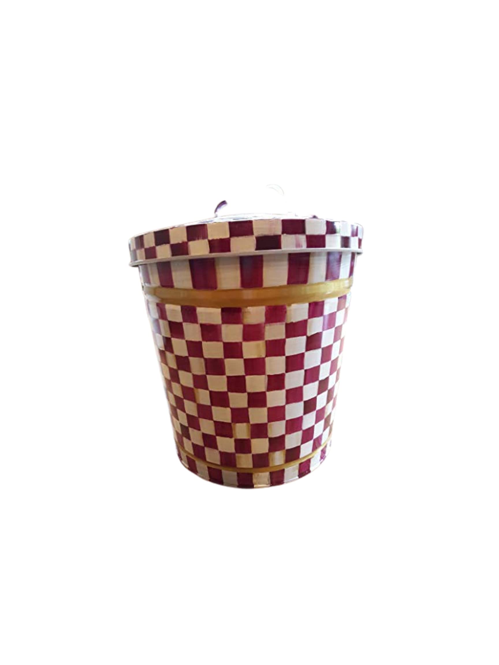 10 Gallon Hand-Painted Decorative Trash Can - Elegant Waste Bin for Kitchen, Bathroom & Office - Eco-Friendly Garbage Can with Artistic Designs for Home Decor