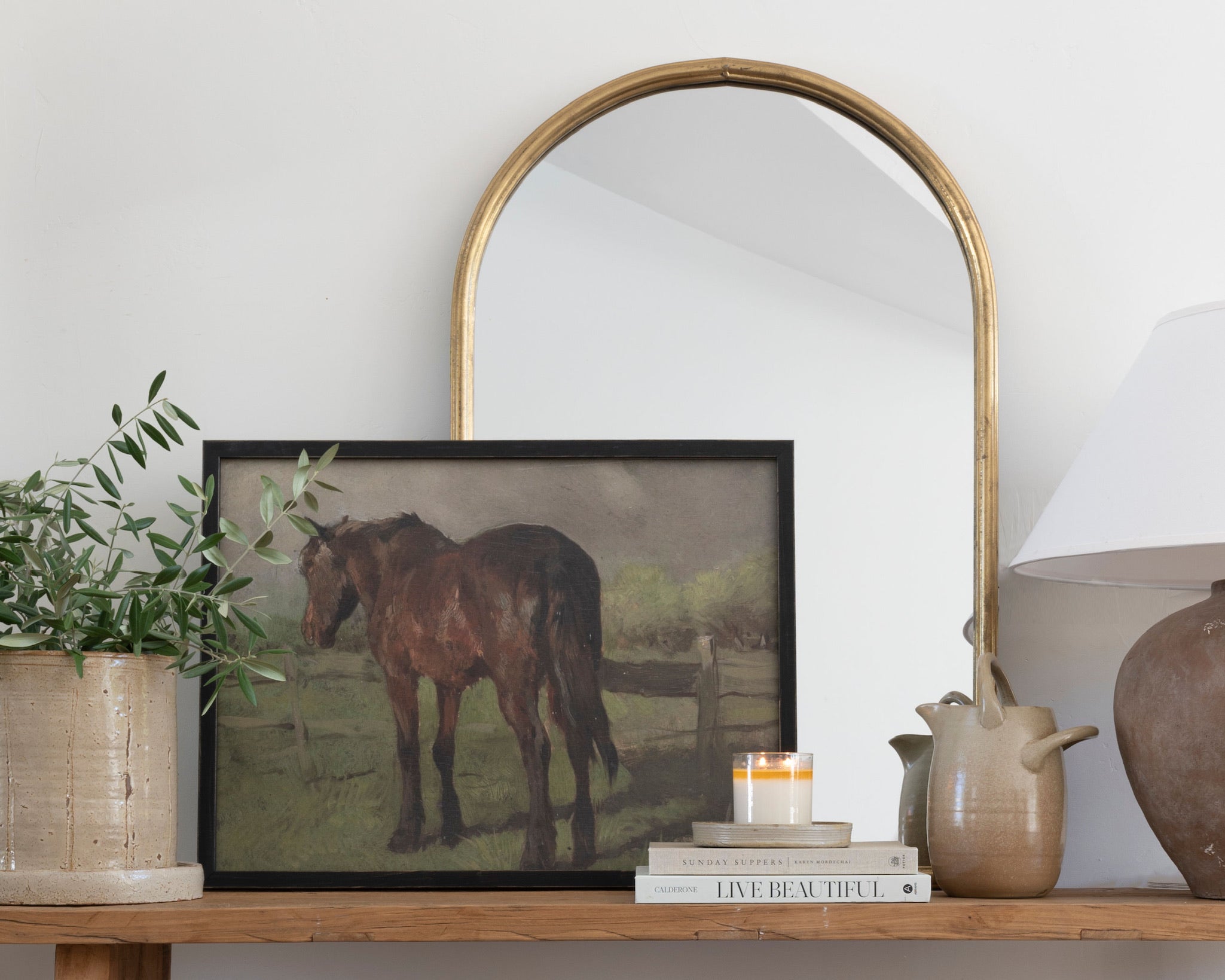 Diablo Mirror Gold - Stylish and Elegant Wall Mirror for Home Decor, Living Room, Bedroom, or Entryway