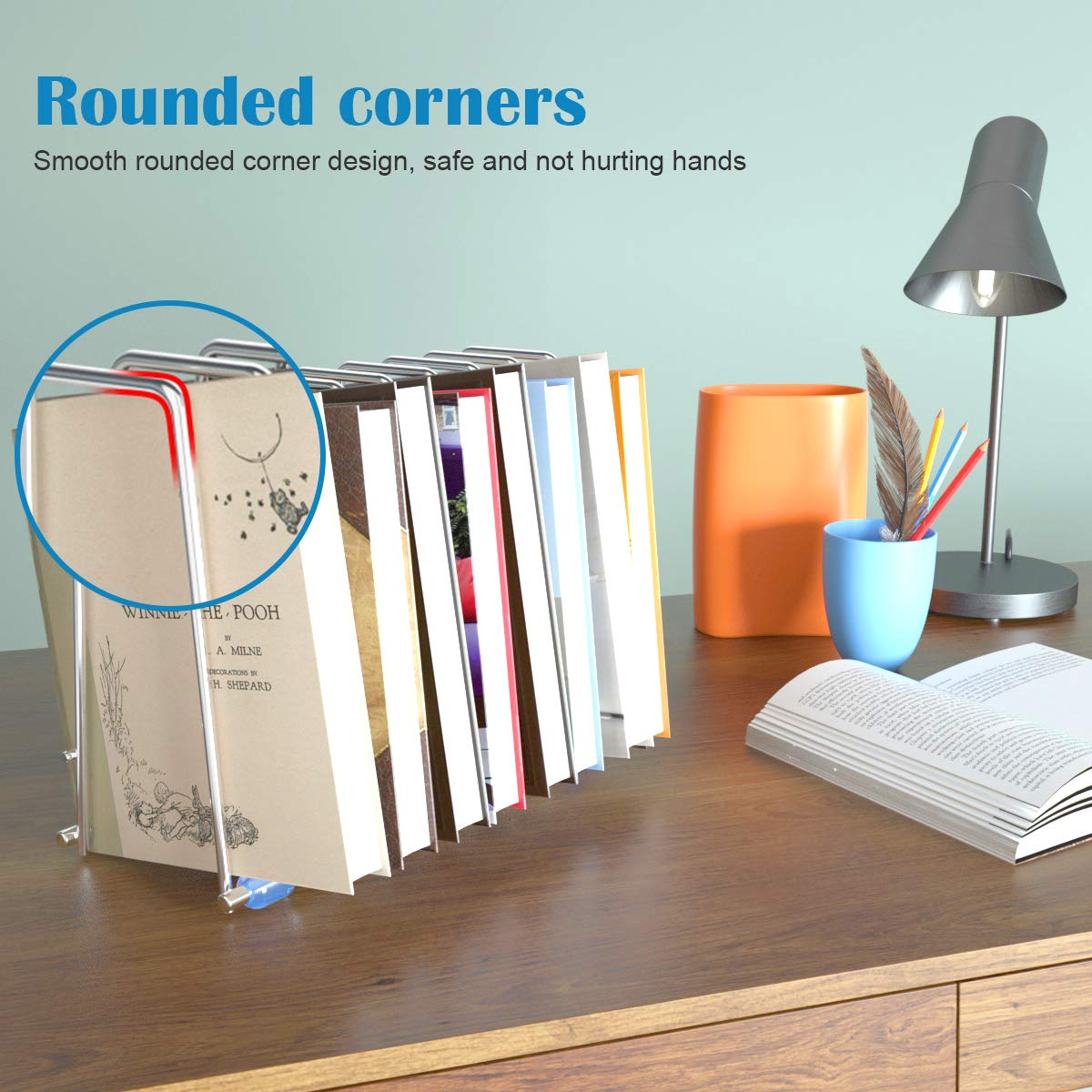 IDEATECH 2 Pack Reusable Storage Bags Rack - Stainless Steel Drying Stand for Food Storage Bags, File Organizer & Desktop Shelf (Silver) - Perfect for Kitchen, Office & Home Organization