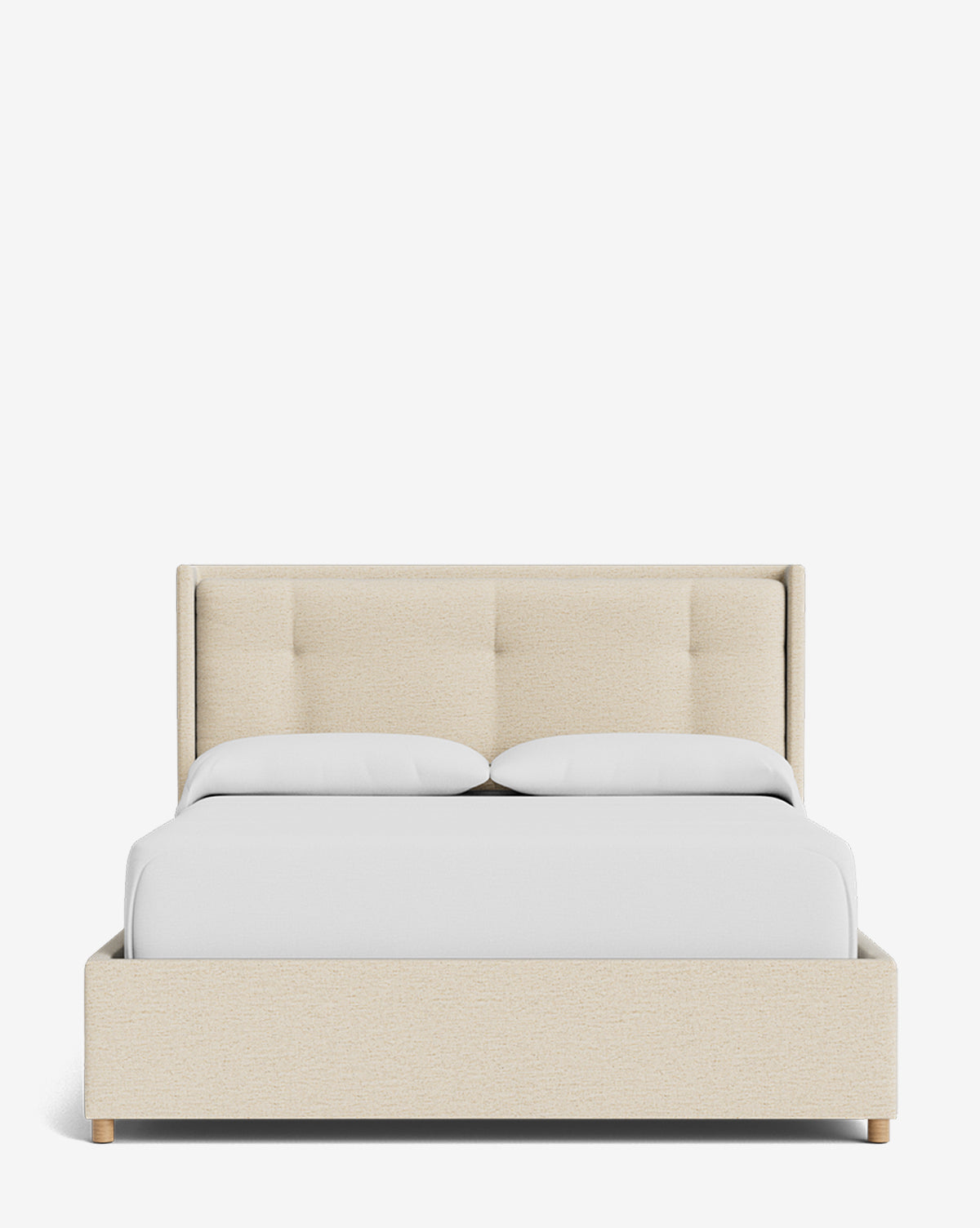 Low Profile Ria Bed Frame with Minimalist Headboard - Perfect for Small Spaces, Modern Bedrooms & Studio Apartments
