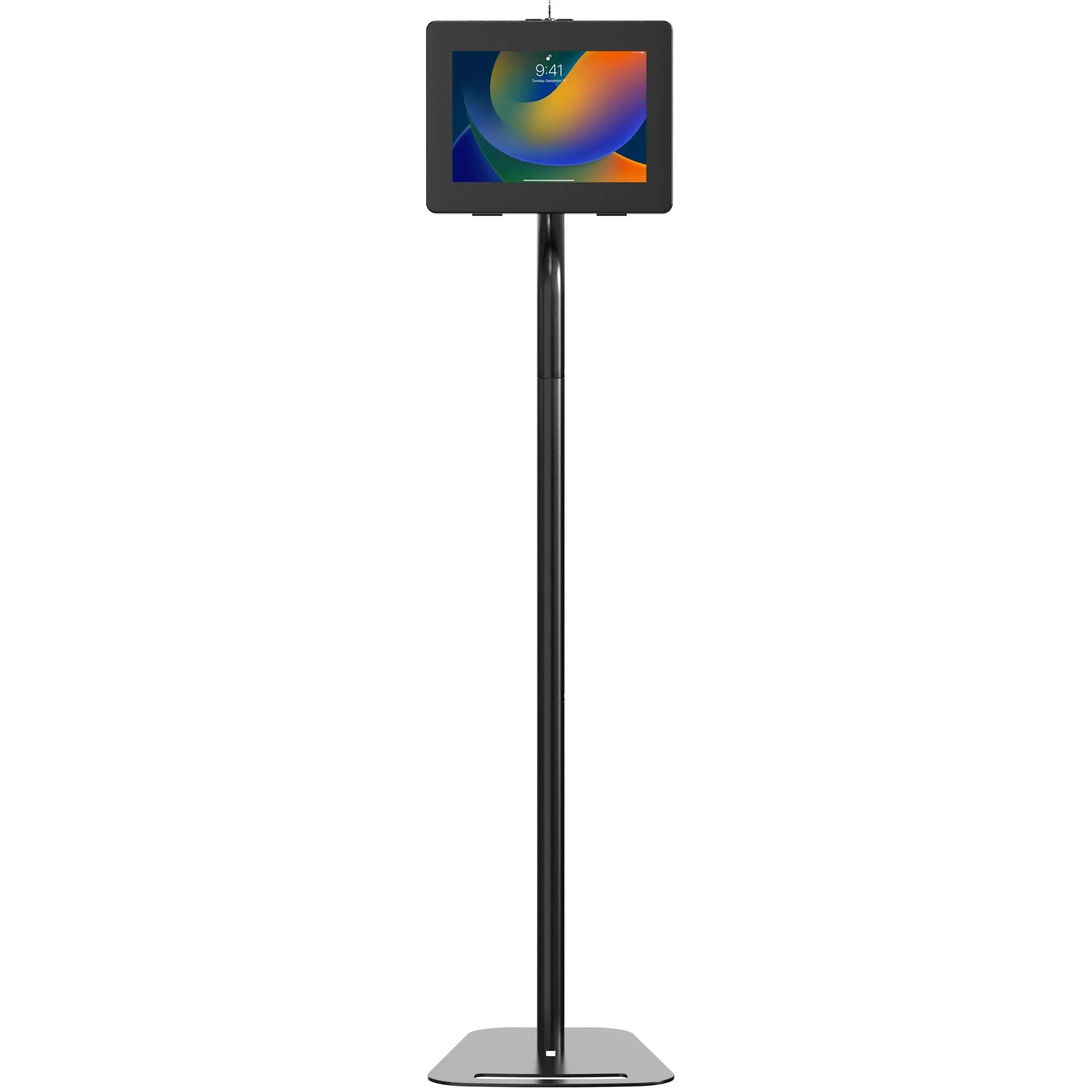 Adjustable Height Floor to Desk Security Kiosk - Premium Standing Desk Converter for Office & Home Use - Ergonomic Workstation Solution for Laptops & Monitors
