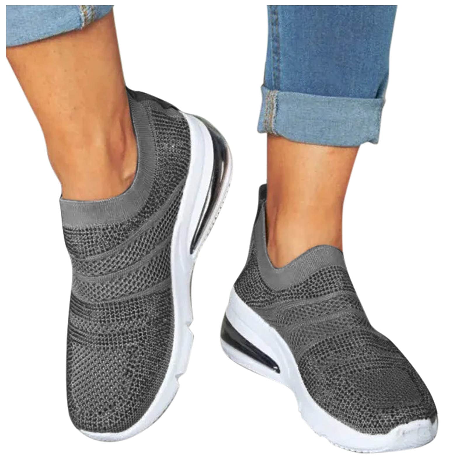 NarZhou Women's Slip-On & Lace-Up Fashion Sneakers - Comfortable Running Walking Shoes with Flat Platform for Sports & Casual Wear | Perfect for Gym, Workout, Travel & Daily Activities