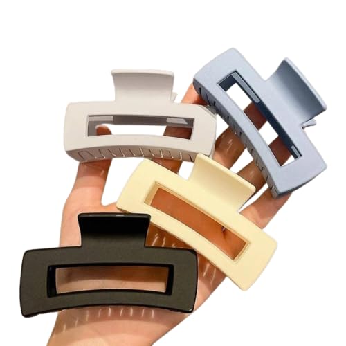 3.5 Inch Large Hair Claw Clips for Women & Girls - Strong Spring Matte Hair Clutcher Clips - Perfect for Ponytails, Buns & Updos - Softwrap Hair Styling Accessories
