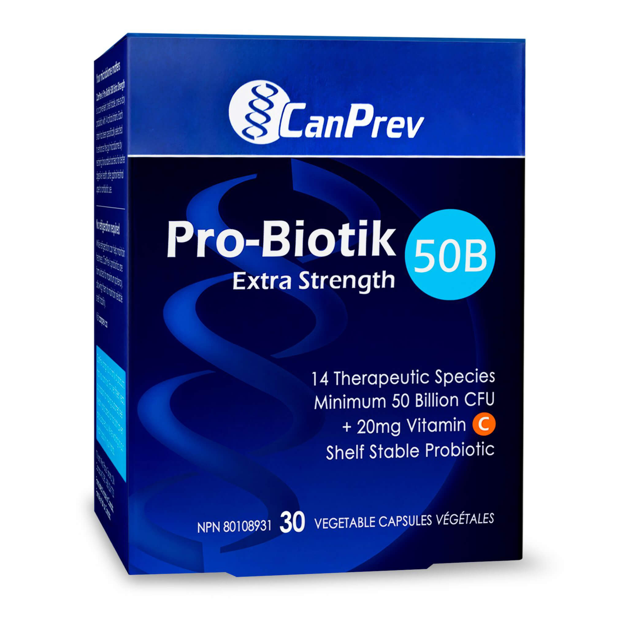 Pro Biotik 50B Extra Strength Probiotic Supplement - Supports Digestive Health & Immune System - Ideal for Daily Wellness Routine & Travel