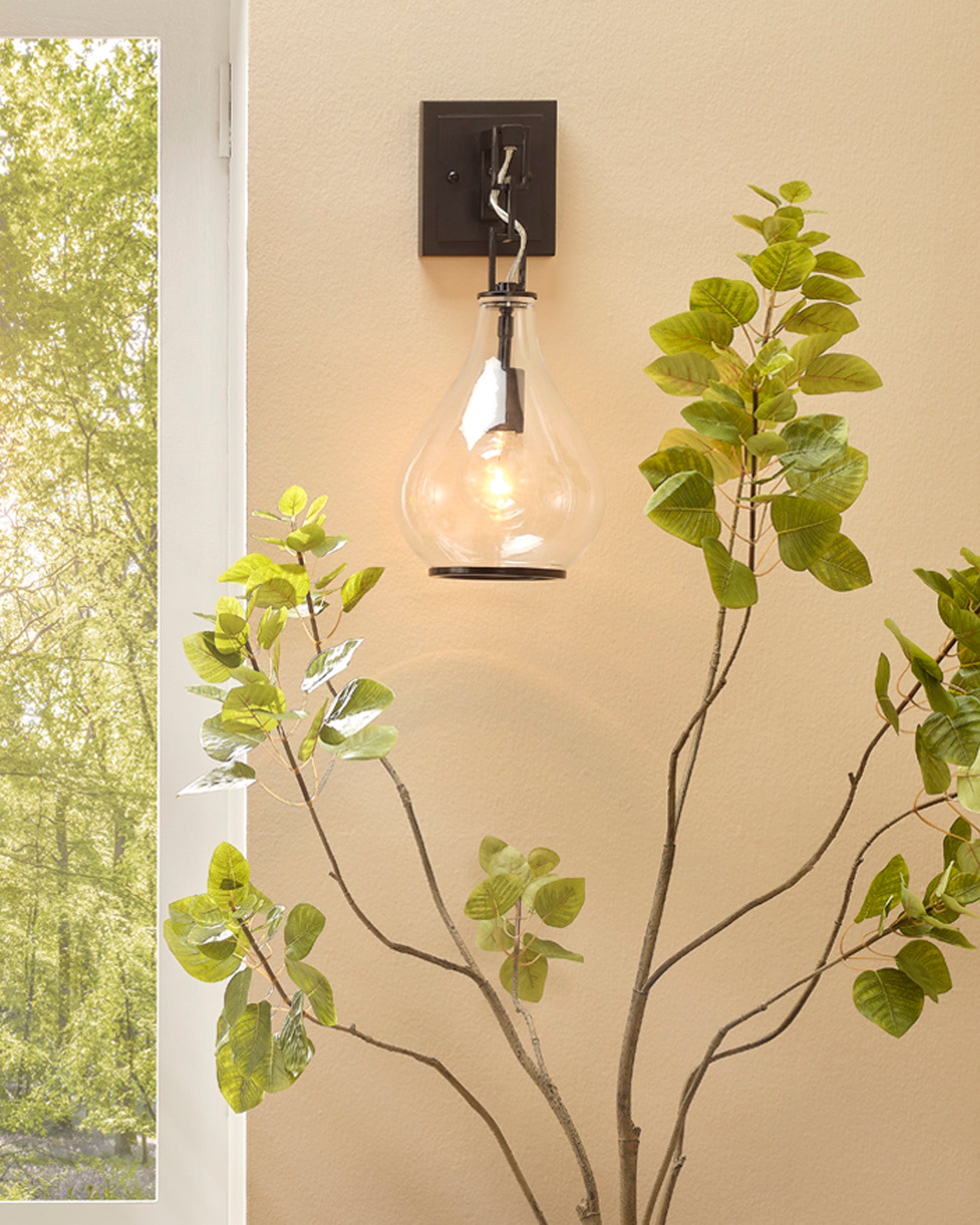 Elegant Bronze Tear Drop Wall Sconce - Vintage Industrial Lighting Fixture for Bedroom, Living Room & Hallway Decor