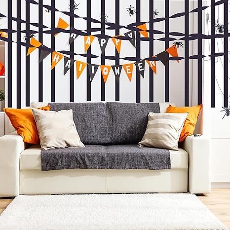 6 Rolls Black Crepe Paper Streamers (1.8