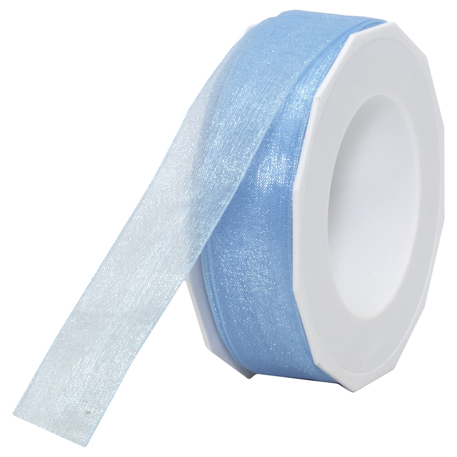 Morex 7/8 Inch x 25 Yards Turquoise Organdy Ribbon (91805/25-712) - Perfect for Gift Wrapping, Wedding Decorations, and DIY Craft Projects