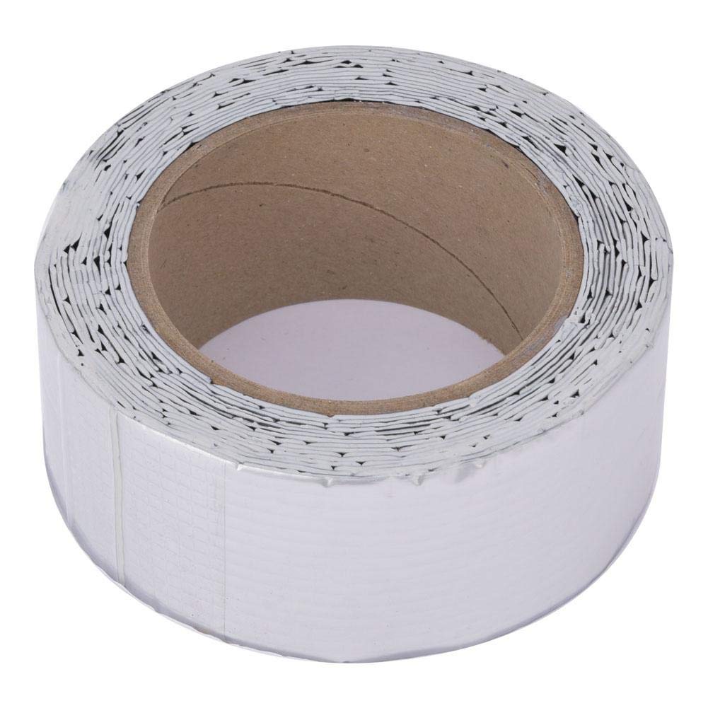 5x500cm Waterproof Aluminum Foil Tape - Heavy Duty Adhesive Sealant for Roof & Wall Crack Repair | Strong Waterproof Sealing Tape for Home, RV & Boat Leak Fixes (Plaid Aluminum Foil)
